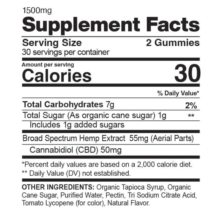 CBDfx, Original Mixed Berry CBD Gummies, Broad Spectrum THC-Free, 60ct, 1500mg CBD - Image 3