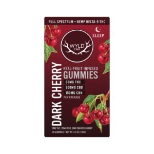 Alternative view of Wyld CBD, Dark Cherry Sleep CBD+THC Gummies, Full Spectrum, 30ct, 60mg THC + 150mg CBN + 600mg CBD